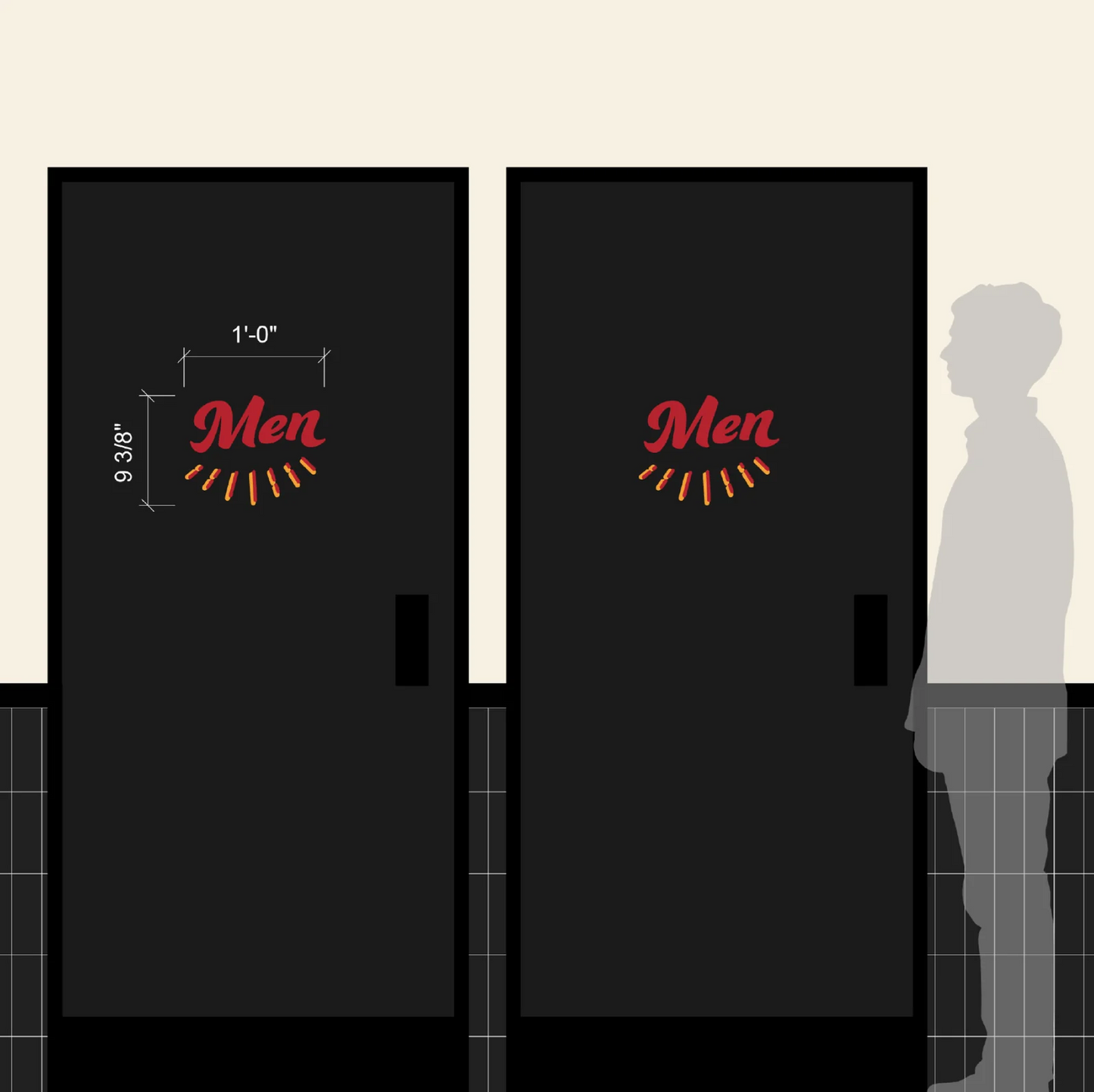 Men's Restroom PVC Sign