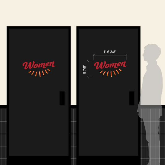 Women's Restroom Door Cling