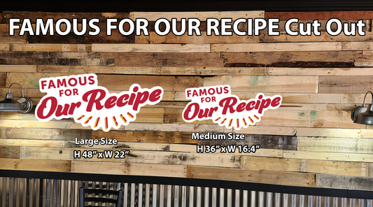Famous for our Recipe Cut Out