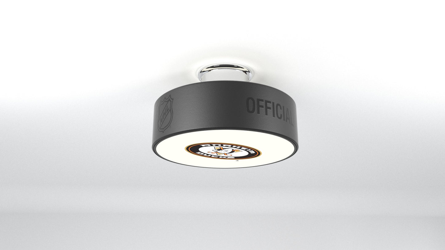 Anaheim Ducks® Hockey Flush Mount Puck Light Fixture
