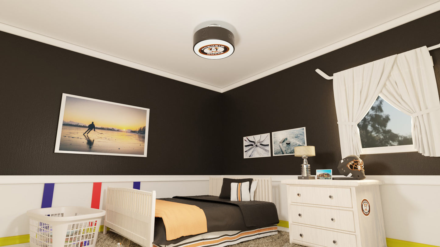 Anaheim Ducks® Hockey Flush Mount Puck Light Fixture