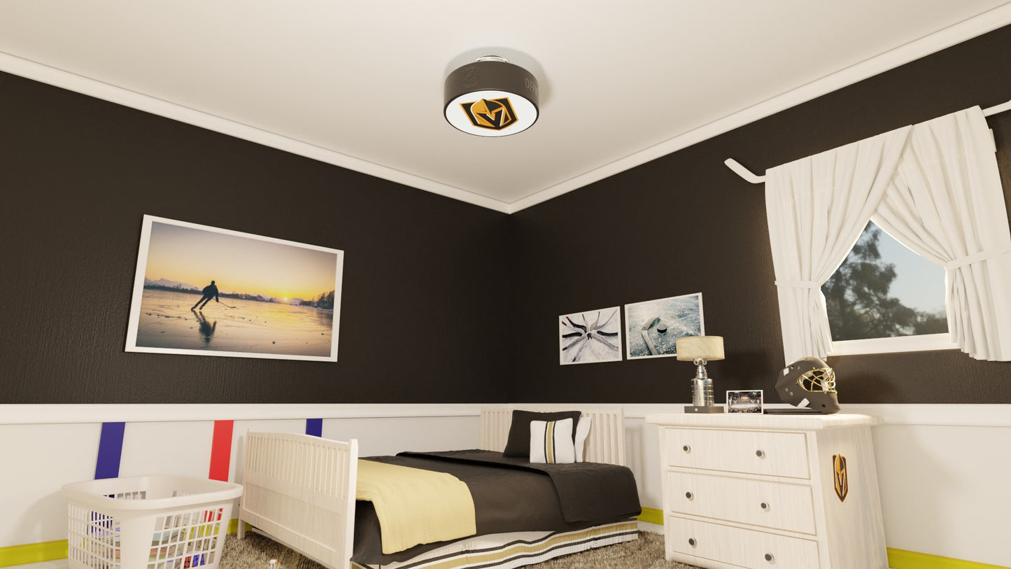 Vegas Golden Knights™ Hockey Flush Mount Puck Light Fixture
