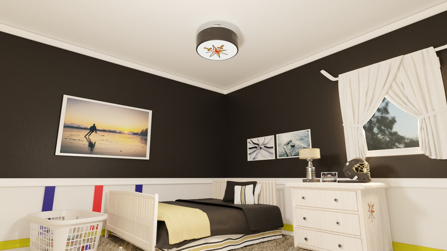 Vegas Golden Knights™ Hockey Flush Mount Puck Light Fixture